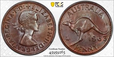 1963 Y. (p) 1D MS64BN