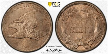 1858 1C Small Letters MS65