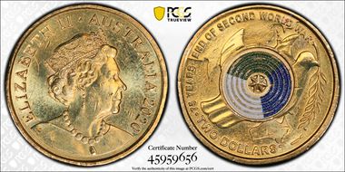 2020 $2 75th Ann End of WWII Colorized N1