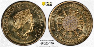 2022 $2 Frontline Workers Colorized MS67