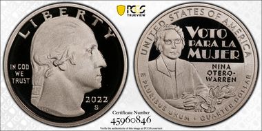 2022-S 25C Nina Otero-Warren Chicago ANA PR69DCAM