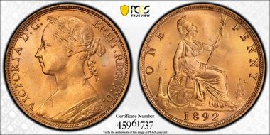 1892 1D S-3954 MS64RD