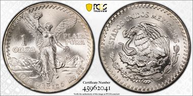 1985-Mo Onza Libertad Ag MS68