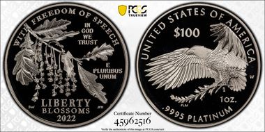2022-W $100 Freedom of Speech PR69DCAM