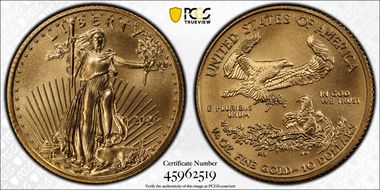 2021 $10 Gold Eagle - Type 1 MS70
