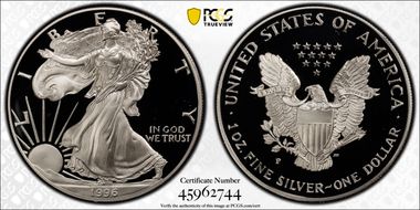 1996-P $1 Silver Eagle PR69DCAM
