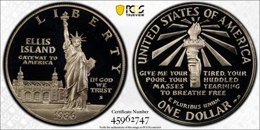 1986-S $1 Statue Of Liberty PR68DCAM