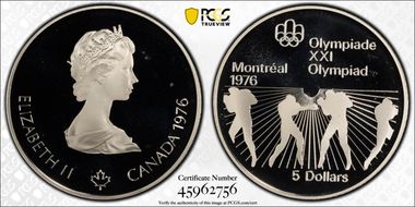 1976 $5 Boxing PR69DCAM