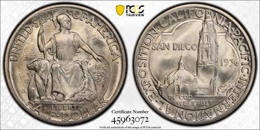 1936-D 50C San Diego MS65