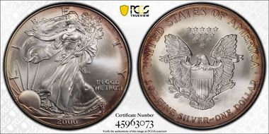 2000 $1 Silver Eagle MS68