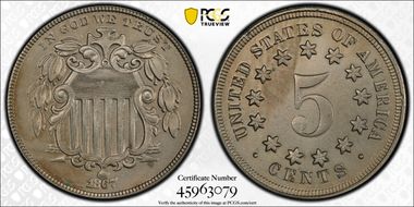 1867 5C No Rays N1