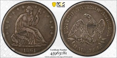 1861-O 50C VF30