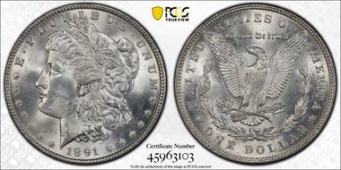 1891 $1 MS63