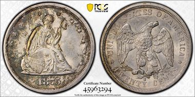 1875-S 20C MS62