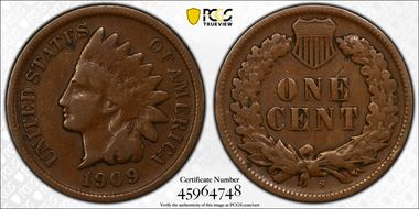 1909-S 1C Indian F12BN