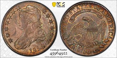 1824/1 50C AU55