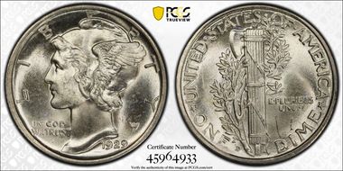 1929-D 10C MS64FB