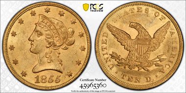 1855 $10 MS60