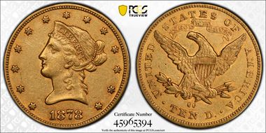 1878-CC $10 AU53