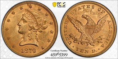 1879 $10 MS63