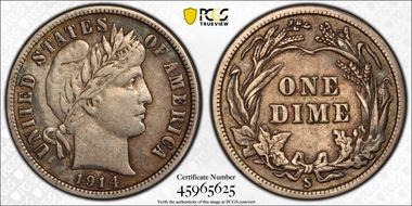 1914-S 10C VF35