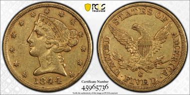 1844-C $5 XF45