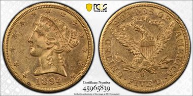1894-O $5 MS61