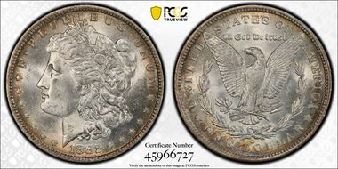 1882-O/S $1 VAM 4, O/S Recessed MS62