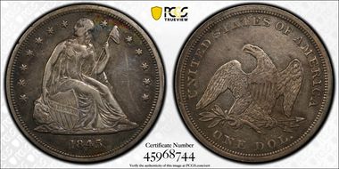 1845 $1 VF30