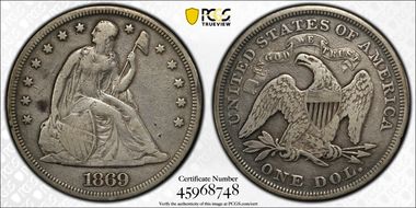 1869 $1 N1