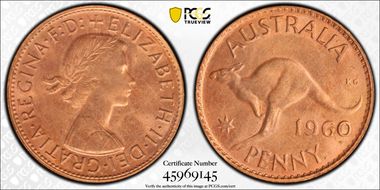 1960 Y. (p) 1D MS64RB