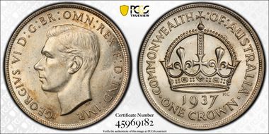 1937 Crown KM-34  Ag MS62