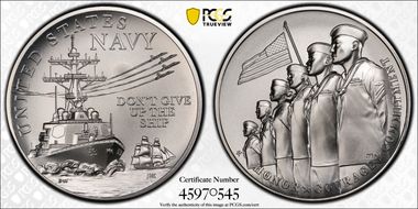 (2022-P) Medal U.S. Navy Matte 2.5oz Ag MS70