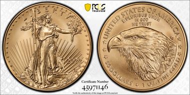2022-W $50 Burnished Gold Eagle SP70
