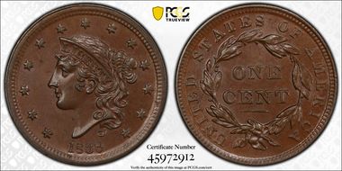 1839 1C Silly Head MS65BN