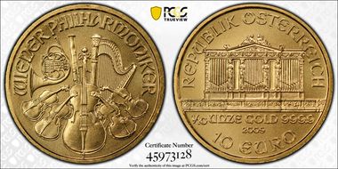 2009 € 10 Vienna Philharmonic MS70