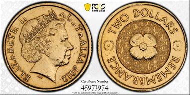 2012 $2 Remembrance Day N1