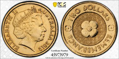 2012 $2 Remembrance Day N1