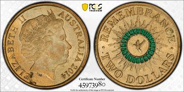 2014 $2 Remembrance - Colorized MS62