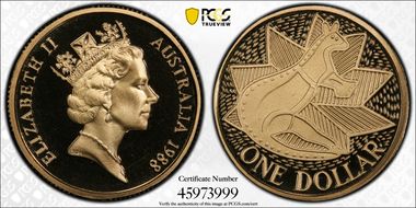 1988 $1 Aboriginal Art PR69DCAM