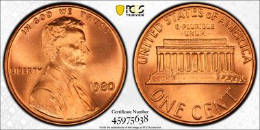 1980 1C MS67+ RD