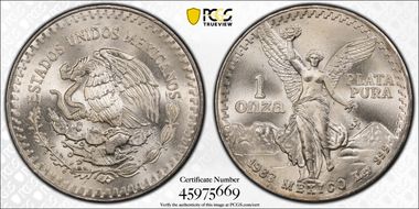 1983-Mo Onza Libertad Ag MS68