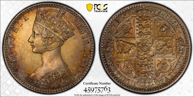 1849 Florin S-3890 MS62