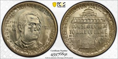 1948 50C Booker T. Washington MS66