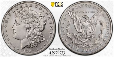 2021-S $1 Morgan Dollar 100th Anniversary MS69