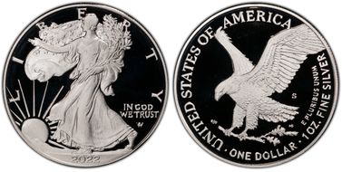 2022-S $1 Silver Eagle PR70DCAM