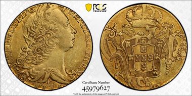 1775-R 6400 R West Indies Imitation  Brazil 6400 R AU50