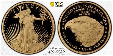 2022-W $10 Gold Eagle PR70DCAM