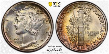 1937-S 10C MS65FB