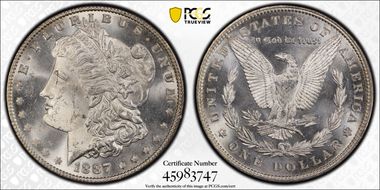 1887 $1 MS64